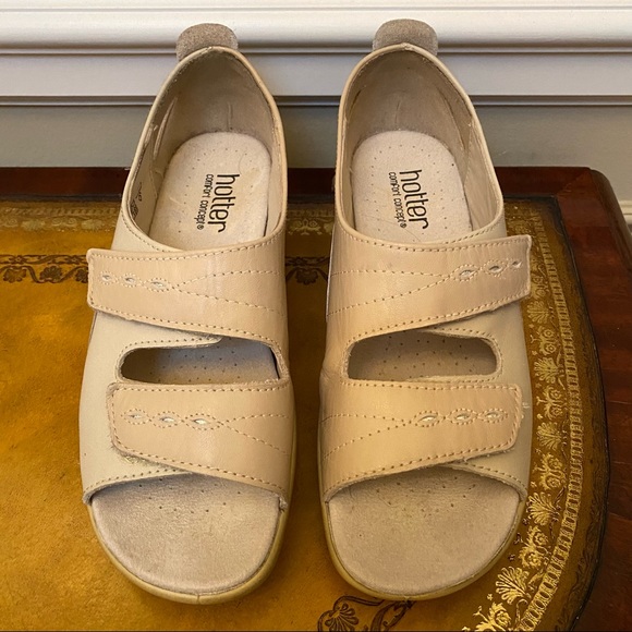 Hotter Comfort Florence Open-Toe Leather Adjustable Walking Sandals - Picture 8 of 13